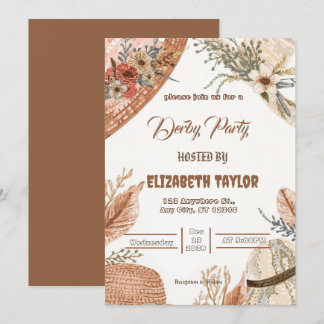 Big Hat Derby Party Invitation Einladung