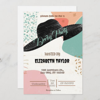 Big Hat Derby Party Invitation Einladung