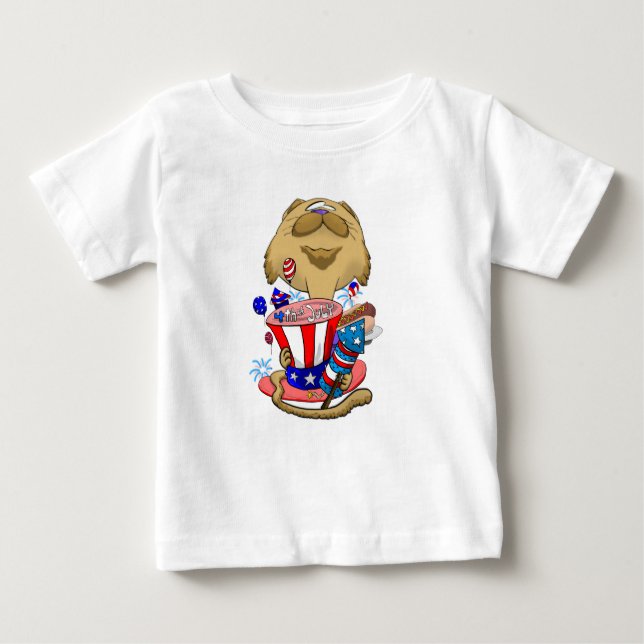 Big Head 4. Juli Cat Baby T-shirt (Vorderseite)