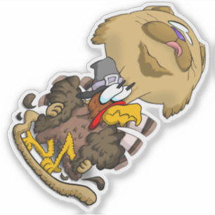 Big Head Erntedank Cat Aufkleber