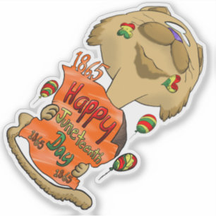 Big Head Juneteenth Cat Aufkleber