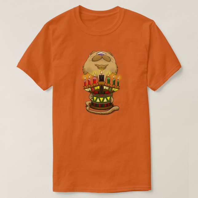Big Head Kwanzaa Katze 2 T-Shirt (Design vorne)