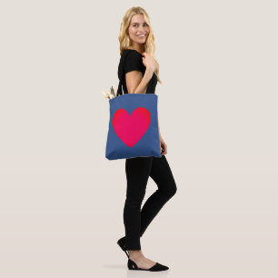 Big Heart Editable Blue Laptop Totasche