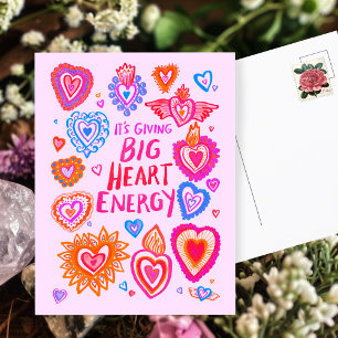 BIG HEART ENERGIE Valentine Liebe Farbenfroh Whims Postkarte