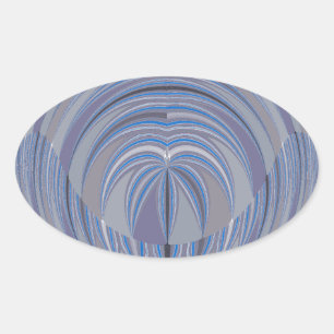 Big Heart Seamless Design Ovaler Aufkleber