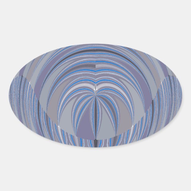 Big Heart Seamless Design Ovaler Aufkleber (Vorderseite)