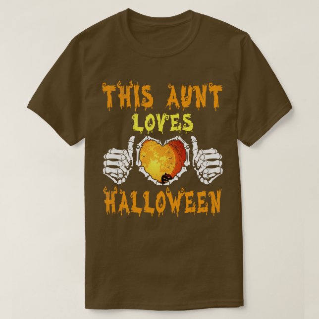 Big Heart Skeleton Bone Hands Diese Tante Lieben H T-Shirt (Design vorne)