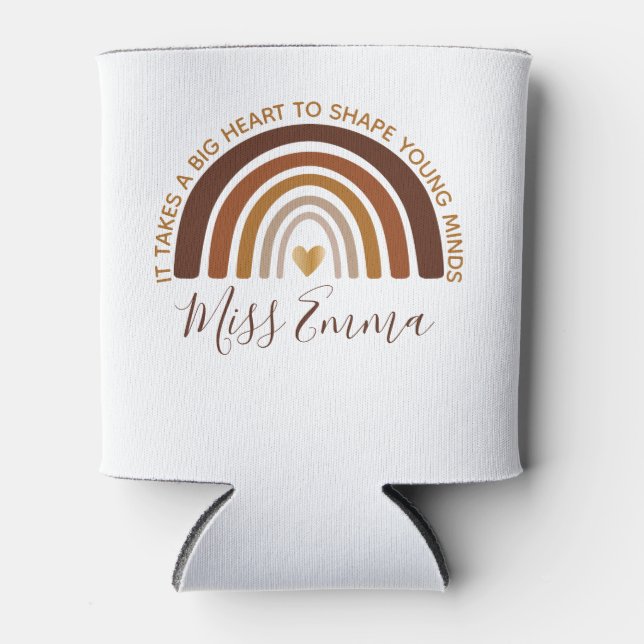 Big Heart to Shape Young Minds Teacher Dosenkühler (Vorderseite)