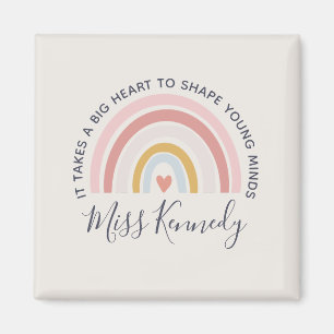 Big Heart to Shape Young Minds Teacher Magnet