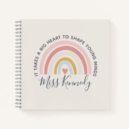 Big Heart to Shape Young Minds Teacher Notebook Notizbuch