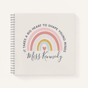 Big Heart to Shape Young Minds Teacher Notebook Notizbuch