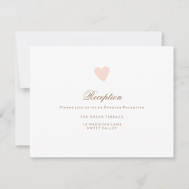 Big Heart Wedding Card Einladung (Vorderseite)