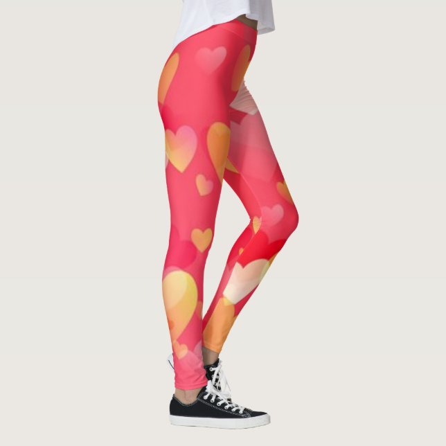 Big Hearts Print! YOGA PANTS Composite Leggings (Rechts)