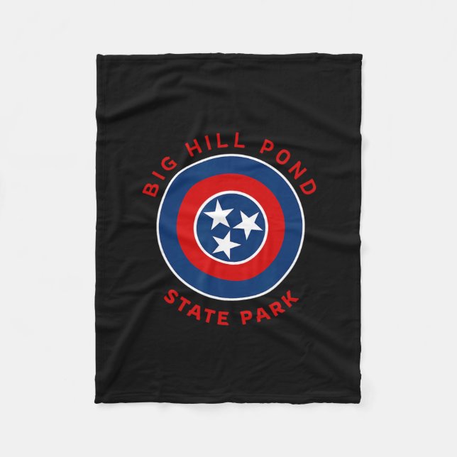Big Hill Pond State Park Tennessee Flag Tn Vacatio Fleecedecke (Vorderseite)