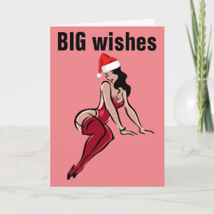 BIG HINTERN GIRL ART CHRISTMAS CARDS KARTE