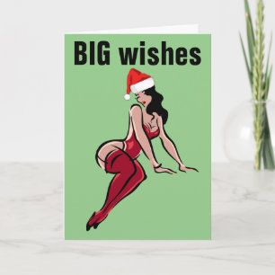 BIG HINTERN GIRL ART CHRISTMAS CARDS KARTE