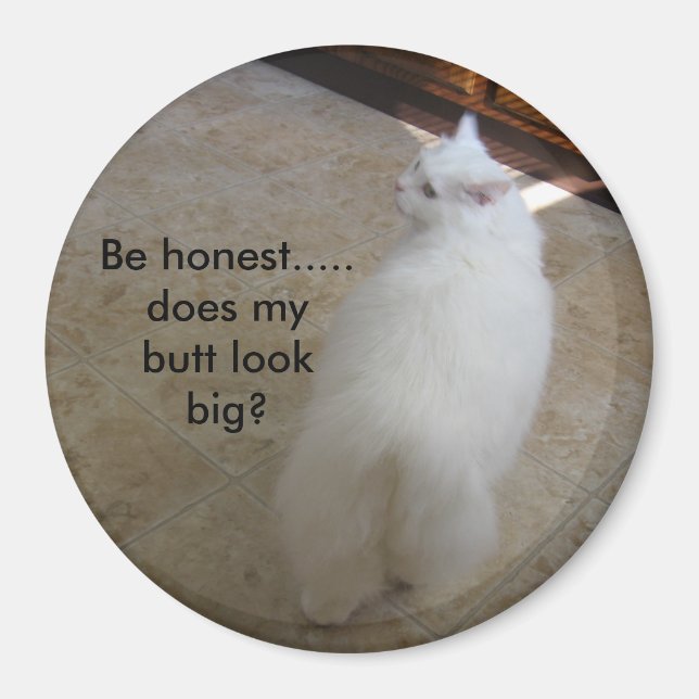 Big Hintern - Keine Schwanz Katze Magnet (Vorne)