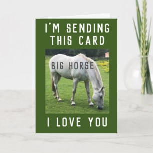 Big Horse I Liebe You Card Karte