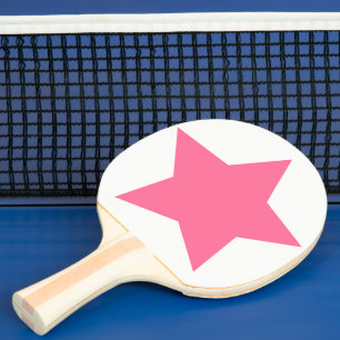 Big Hot Pink Star Tischtennis Schläger