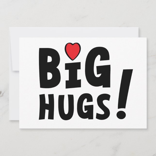 Big hug. Beterschapskaart of voor Valentijnsdag (Vorderseite)