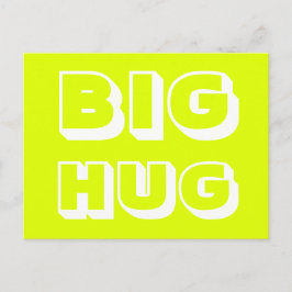 Big Hug, Chartreuse weiß Postkarte