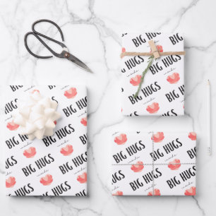 Big Hugs Inside Wrapping Paper Sheets Geschenkpapier Set
