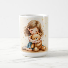 Big Hugs - Niedlicher Girl Hugging Teddy Bär Kaffeetasse