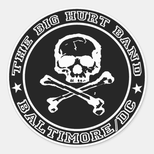Big Hurt ROUND SKULL STICKER (Vorderseite)