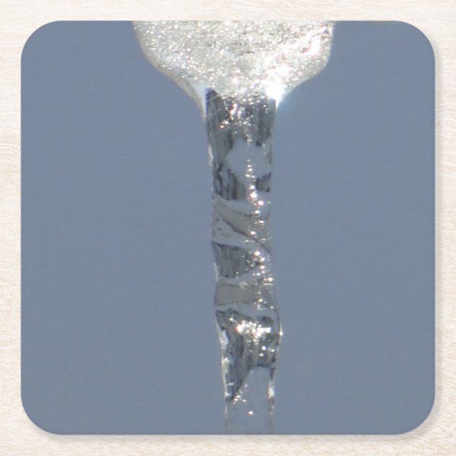 Big Icicicile in Blue Sky Rechteckiger Pappuntersetzer (Vorderseite)