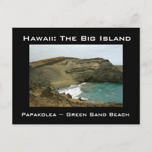 Big Island Hawaii Green Sands Beach Postkarte