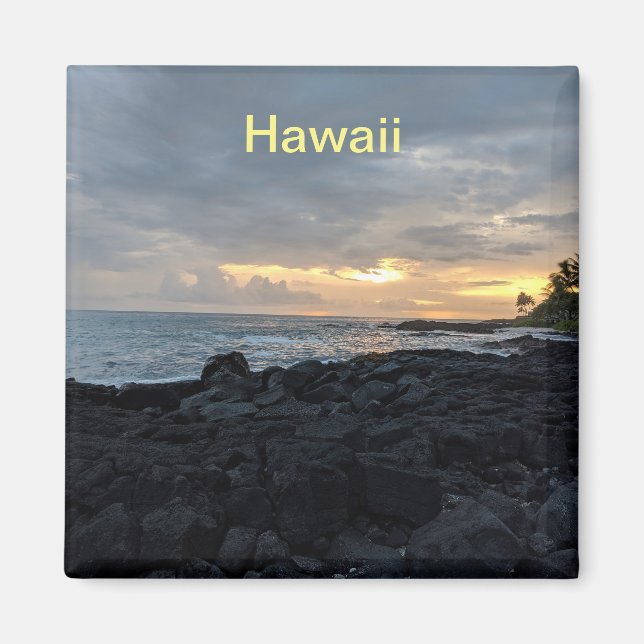 Big Island Hawaii Nature Sunset Ocean Magnet (Vorne)