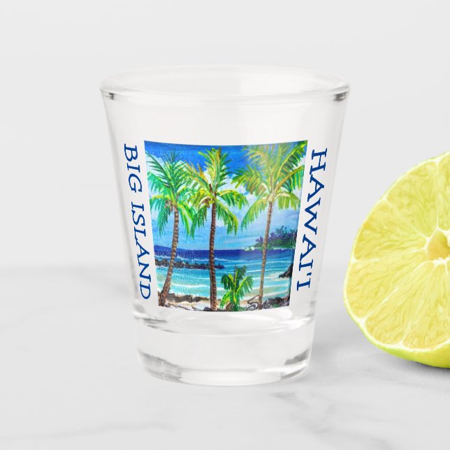 BIG ISLAND HAWAII SHOT GLASS SCHNAPSGLAS (Vorderseite)