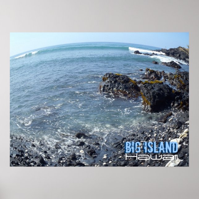 Big Island Hawaii verzerrte Blickposter Poster (Vorne)
