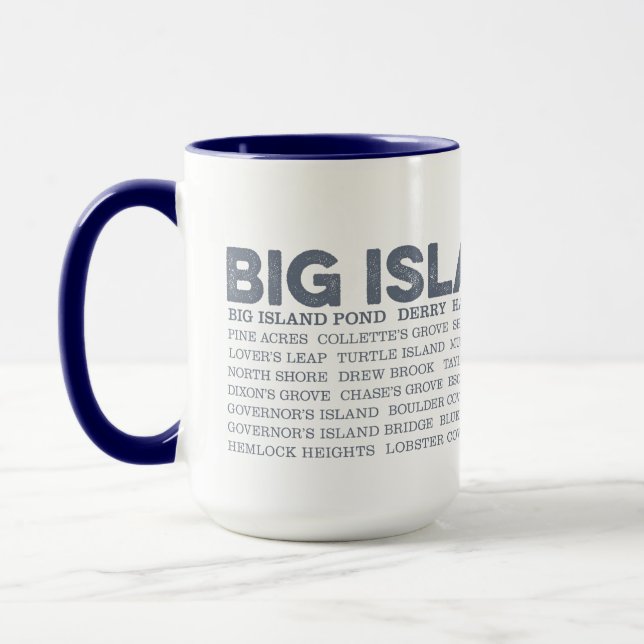 Big Island Pond New Hampshire Coffee Tasse (Links)