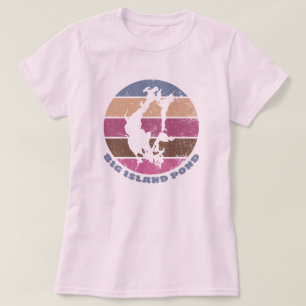Big Island Pond Vintage Retro Rosatöne T-Shirt