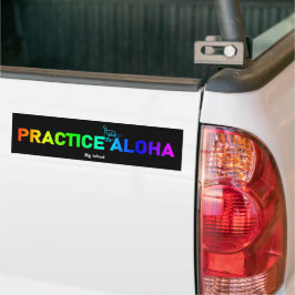 Big Island Practice Aloha Rainbow Shaka Hang lose Autoaufkleber