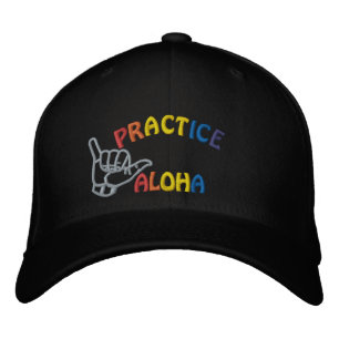 Big Island Practice Aloha Shaka (Hang lose) Bestickte Baseballkappe