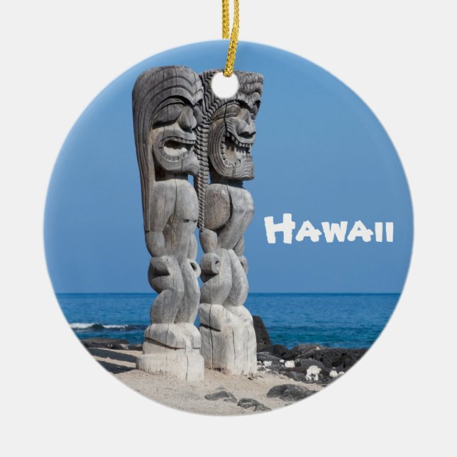 Big Island Tiki Keepake Keramik Ornament (Vorne)