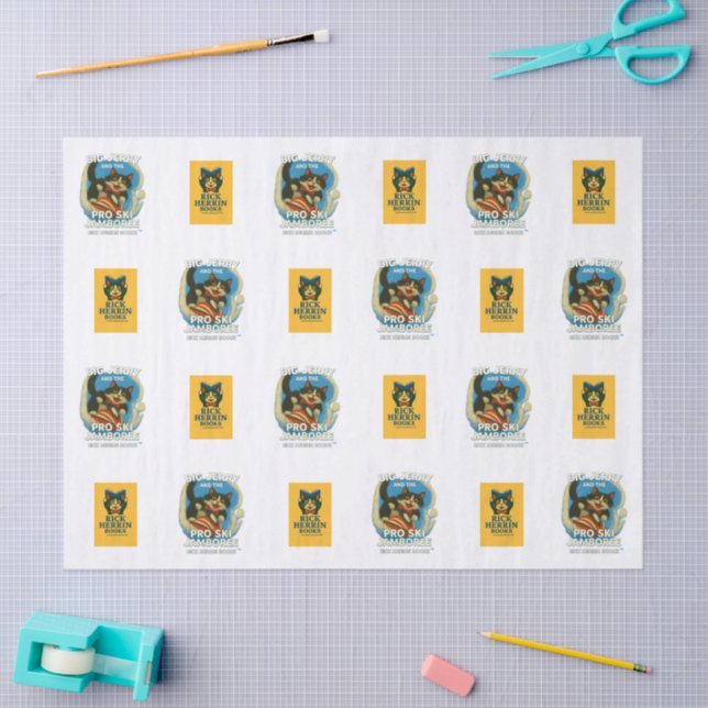 Big Jerry and Rick Herrin Books Logo Tissue Paper Seidenpapier (Basteln)