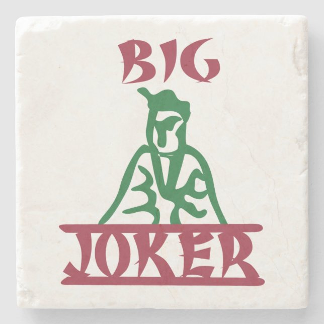 Big Joker Mah Jong Tile Steinuntersetzer (Vorderseite)