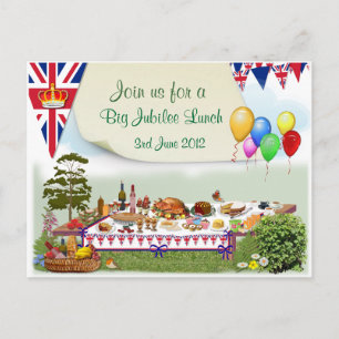 Big Jubilee Lunch Einladung Postkarte