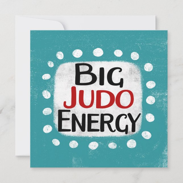 Big Judo Energy Grußkarte Karte (Vorderseite)