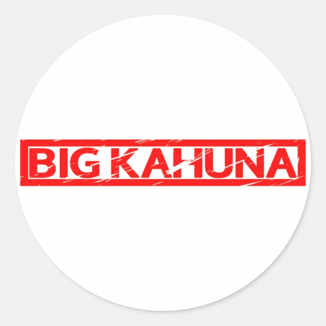 Big Kahuna Briefmarke Runder Aufkleber (Vorderseite)