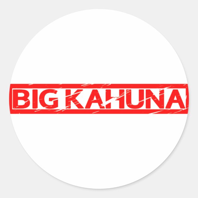 Big Kahuna Briefmarke Runder Aufkleber (Vorderseite)