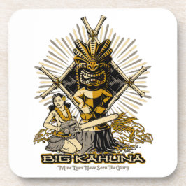 Big Kahuna Tiki Hula Pinup Girl Getränkeuntersetzer