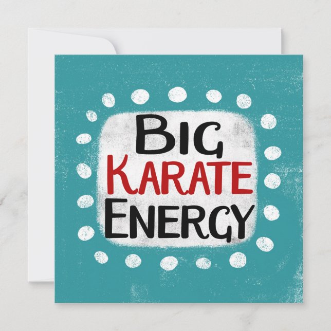 Big Karate Energy Grußkarte Karte (Vorderseite)