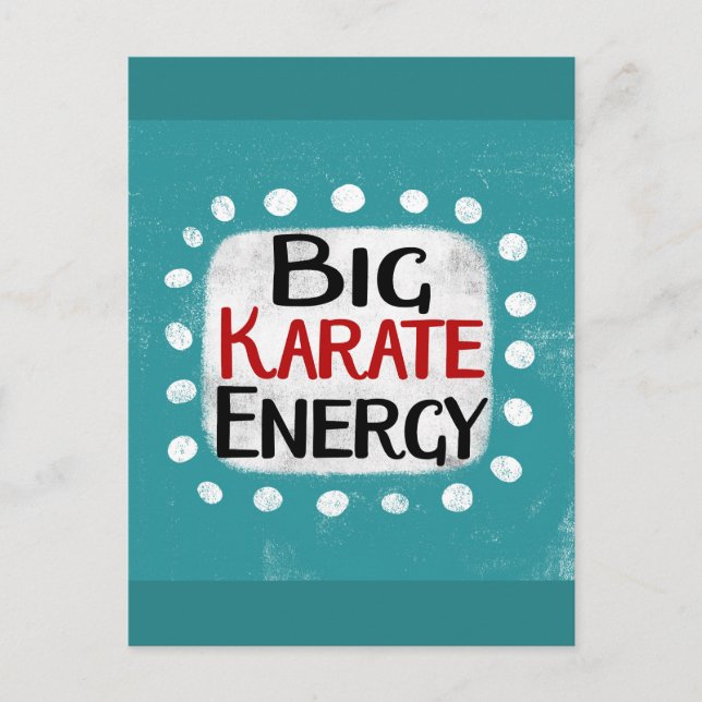 Big Karate Energy Postcard Postkarte (Vorderseite)