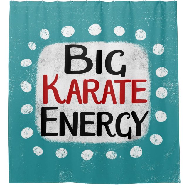 Big Karate Energy Showvorhang Duschvorhang (Vorderseite)