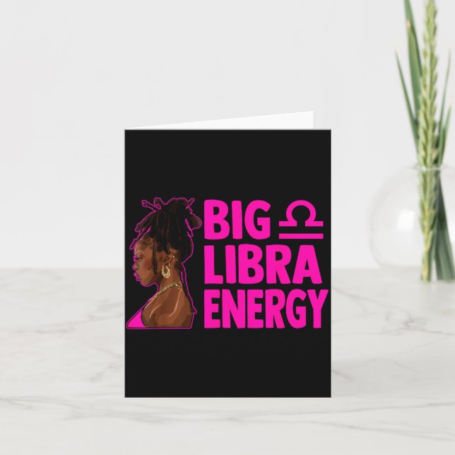 Big Libra Energy Birthday Loc'd Woman Zodiac Bday  Karte (Vorderseite)