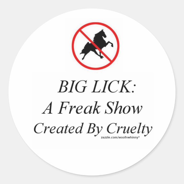 Big Lick: Eine Freak Show von Grausamkeit Runder Aufkleber (Vorderseite)